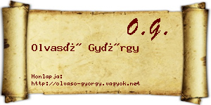 Olvasó György névjegykártya