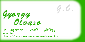 gyorgy olvaso business card